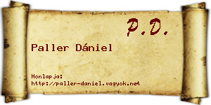 Paller Dániel névjegykártya